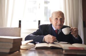 Old man enjoying the Health Benefits of Coffee